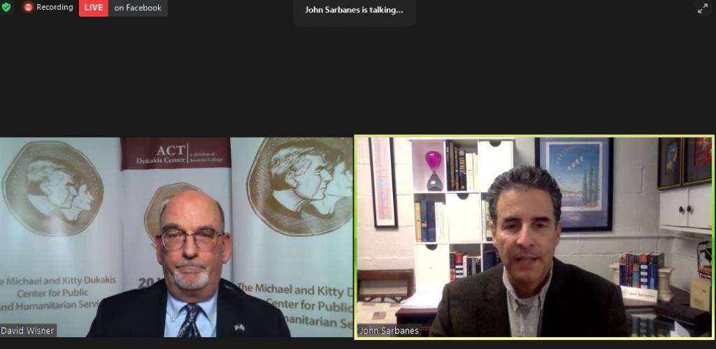 John Sarbanes at the Dukakis Center