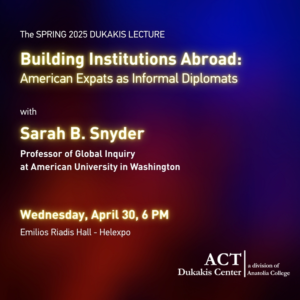 Join the Spring 2025 Dukakis Lecture with Sarah B. Snyder on April 30